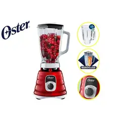 OSTER - LICUADORA CLASICA 3 VELOCIDADES 1.25L BSLT4126R ROJA
