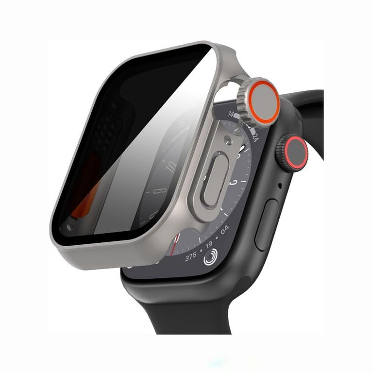 Cover Para Apple Watch 49mm Glass Antiespia - Gris