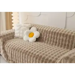 GENERICO - Protector funda de sofá 1-2-3 suave tipo piel de conejo de lujo