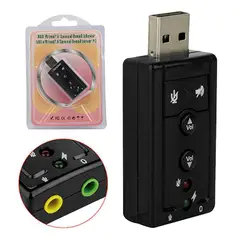 GENERICO - TARJETA DE SONIDO EXTERNO USB 7.1 ADAPTADOR DE AUDIO