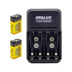 OPALUX - Kit Cargador + 2 Baterías Recargables MIHABA-BDD3