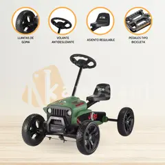CUZKA - Carro a Pedal GO KART »PATRIOT» Green