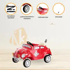 CUZKA - Auto con Empujador »BUGGI» Red