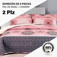 GENERICO - Edredón de Invierno 2 Plazas: 5 Piezas Premium, Confort Superior