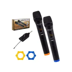 BATBLACK - Micrófono Inalámbrico UHF Dual BT-668N