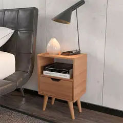 GENERICO - Velador con una puerta Essen - Almendra