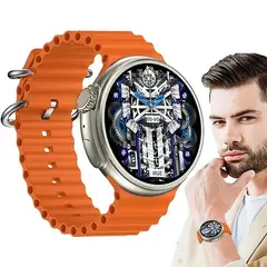 GENERICO - SMARTWATCH Z78 ULTRA MODELO DEPORTIVO COLOR NARANJA.
