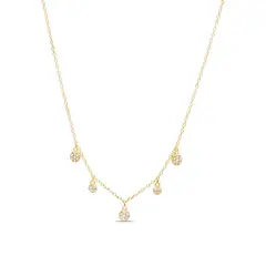 CRISLU - Collar con circulos pequeños de pavé - C de -