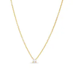 CRISLU - Collar con circonita brillante - C de -