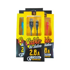 GENERICO - CABLE DE DATOS DE IPHONE DW COLOR NEGRO Y PLOMO