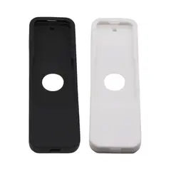 KAST PE - Pack de 2 Fundas de Silicona Antigolpes para Apple TV - Blanco y Negro