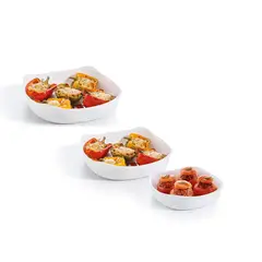 LUMINARC - Pack X3 Fuentes cuadradas para horno smart cuisine de 20 cm, 26 cm y 29 cm