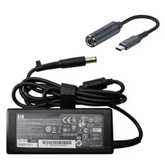 HP - Cargador Para Laptop Tipo C - 2en1 Con Adaptador - 19V 65w