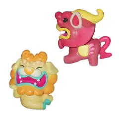 GENERICO - Llaveros Duo Amuleto Protector 2pza Leon Guardian Foo y Dragon Qilin