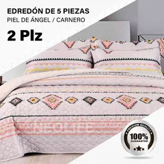GENERICO - Edredón de Invierno 2 Plazas: 5 Piezas Premium, Confort Superior
