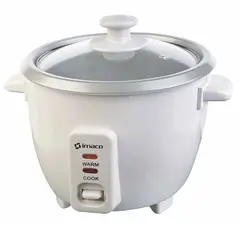 IMACO - Olla arrocera Multiusos RC006 0.6 Litros 350 Watts Blanco