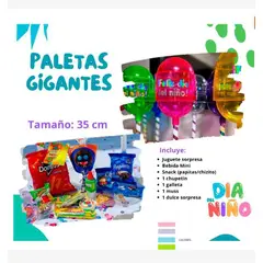 GENERICO - Pack 2Chupetin gigante sorpresa fiestas cumpleaños