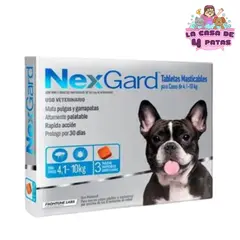 NEXGARD - Antipulgas para Perros de 4.1 a 10 kg x 3 tabletas
