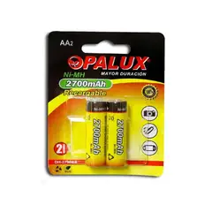 OPALUX - Pila Recargable AA 2700mAh 2 pilas DH-2700AA