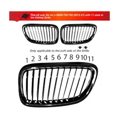GENERICO - COVER DE GRILL BMW SERIE 2 F22 (2013/2021) 11PALITOS/REJILLAS