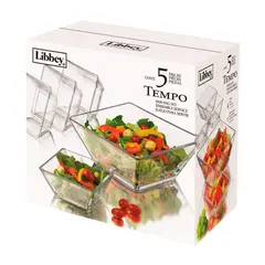 LIBBEY - Tempo Juego de Servicio de Vidrio 5 Piezas