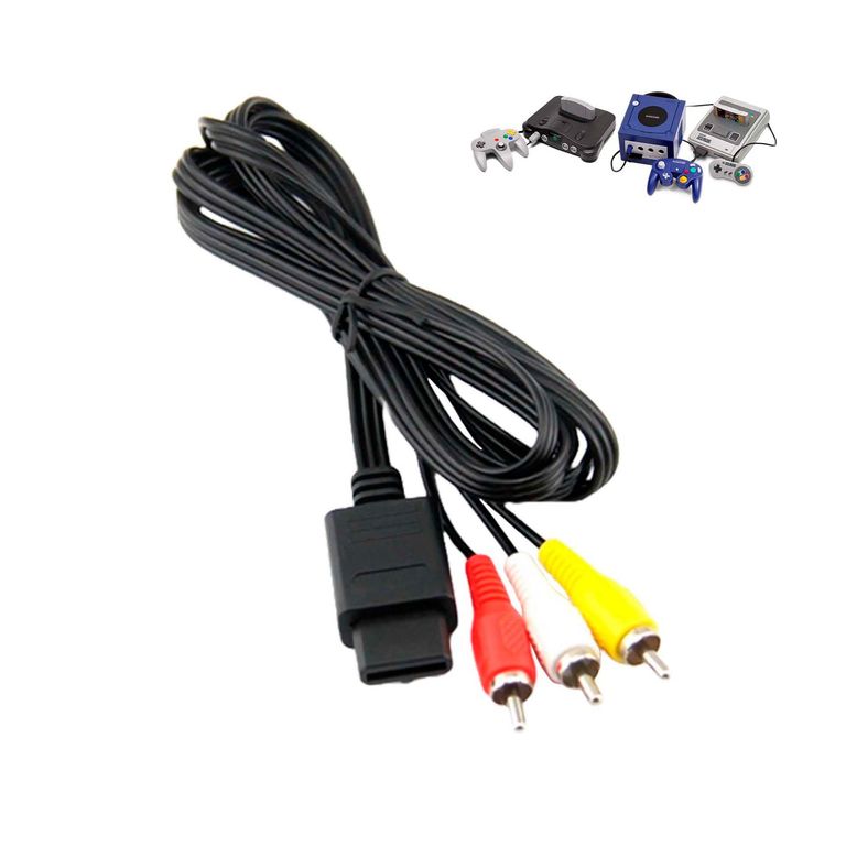 Cable Av De Audio Y Video Compatible: Gamecube Nintendo 64 Snes