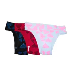 GENERICO - Trusas Bikini corazon Algodon Pyma - 3 unidades.