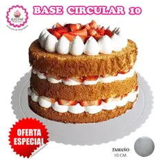 GENERICO - 50 Bases Blancas de Mini Torta Pastel de 10 cm. para Repostería