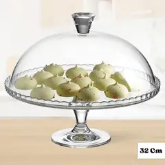PASABAHCE - Porta Torta De Vidrio Con Tapa 32Cm
