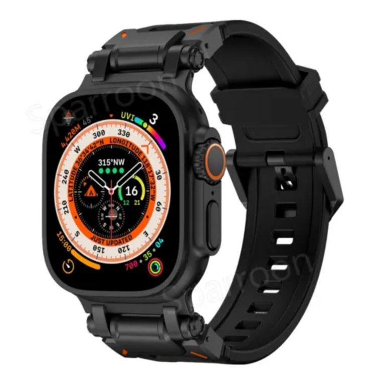 Correa deportiva de silicona para Apple Watch Ultra 42 mm - Negro