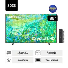 SAMSUNG - Televisor Smart TV Class Crystal UHD UN85CU8000 de 85