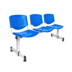 OFIDEAS - Butaca De Espera - Tandem Prisma 3 Cuerpos Color Azul