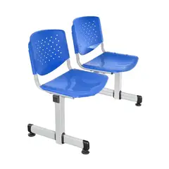 OFIDEAS - Butaca De Espera - Tandem Prisma 2 Cuerpos Color Azul