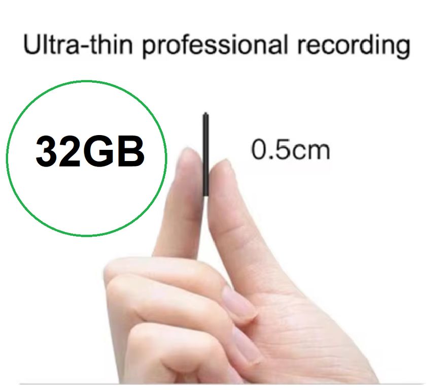 MINI GRABADOR DE VOZ ESPIA 32GB CON ELIMINACION DE RUIDO