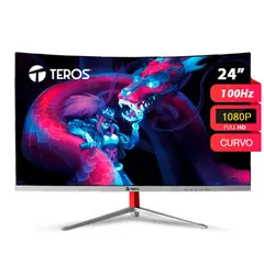 TEROS - Monitor Gamer TE-2401S Curvo 24 Full HD 100HZ Negro