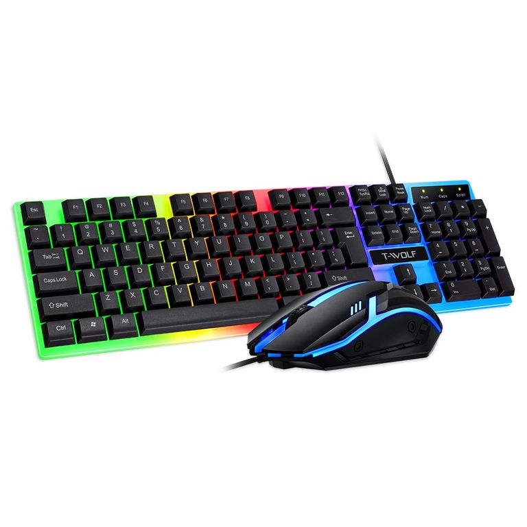 Teclado Gamer RGB Combo 2 en 1 , Teclado y Mouse TF230