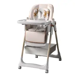 GENERICO - Silla de comer blanco 5 niveles altura con almohada hasta 50 kilos