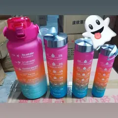 GENERICO - Set de 4 tomatodos motivacional deportivo+ stickers Fucsia