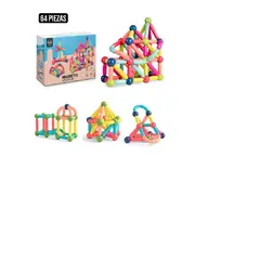 IMPORTADO MC - JUEGO DE BLOQUES DE CONSTRUCCION MAGNETICOS DE 64 PIEZAS