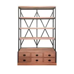 NACION MUEBLES - ESTANTE MANUEL MIEL ESTRUCTURA FIERRO NM