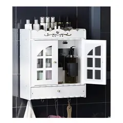 GRETAIL - Organizador Estante MDF Para Baño Con Puertas Shampoo Cepillo SJ216