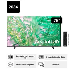 SAMSUNG - Televisor 75 Pulg. Crystal UHD 4K Tizen Os Smart Tv 75DU8000