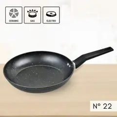 RECORD - Sartén de Inducción Antiadherente Negro 22 cm