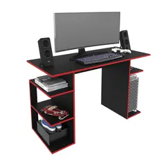 2020 HOME PERU - Escritorio gamer Osaka - Negro Rojo