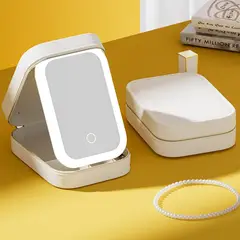 GENERICO - Neceser con Espejo LED recargable con USB