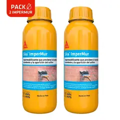 SIKA - Pack 2 Und de Resina Impermeabilizante Antisalitre ImperMur 1L