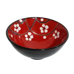 GENERICO - Cuenco Bowl Plato Tazon Oriental Flores Puntos 1u