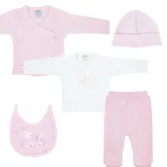 GENERICO - Conjunto Bebe - punto ingles - Amigos V2 - Rosado