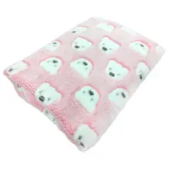 BABY MERINOS - Manta Felpa Bebé - Ositas - Rosado