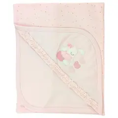 BABY MERINOS - Manta bebe delgada Algodon - Rosa C3C PC